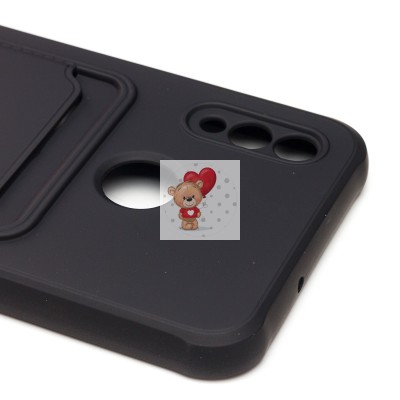Чехол-накладка для Huawei P Smart 2019 (черный) - SC304 с картхолдером