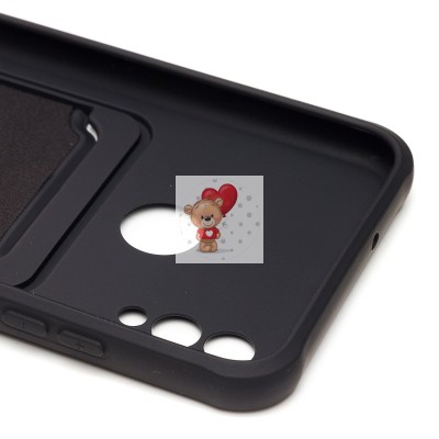Чехол-накладка для Huawei P Smart 2019 (черный) - SC304 с картхолдером