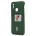 Чехол-накладка для Huawei P Smart 2019 (темно-зеленый) - SC304 с картхолдером