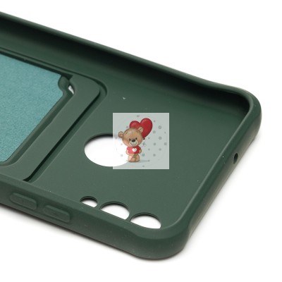 Чехол-накладка для Huawei P Smart 2019 (темно-зеленый) - SC304 с картхолдером