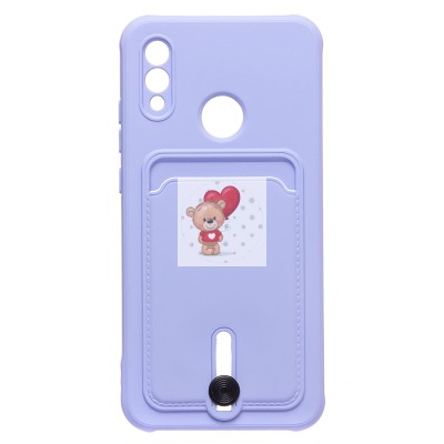 Чехол-накладка для Huawei P Smart 2019 (темно-фиолетовый) - SC304 с картхолдером Чехол-накладка для Huawei P Smart 2019 (темно-фиолетовый) - SC304 с картхолдером