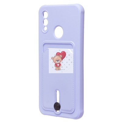 Чехол-накладка для Huawei P Smart 2019 (темно-фиолетовый) - SC304 с картхолдером Чехол-накладка для Huawei P Smart 2019 (темно-фиолетовый) - SC304 с картхолдером