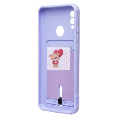 Чехол-накладка для Huawei P Smart 2019 (темно-фиолетовый) - SC304 с картхолдером Чехол-накладка для Huawei P Smart 2019 (темно-фиолетовый) - SC304 с картхолдером