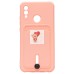 Чехол-накладка для Huawei P Smart 2019 (светло-розовый) - SC304 с картхолдером