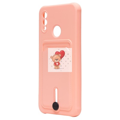 Чехол-накладка для Huawei P Smart 2019 (светло-розовый) - SC304 с картхолдером Чехол-накладка для Huawei P Smart 2019 (светло-розовый) - SC304 с картхолдером