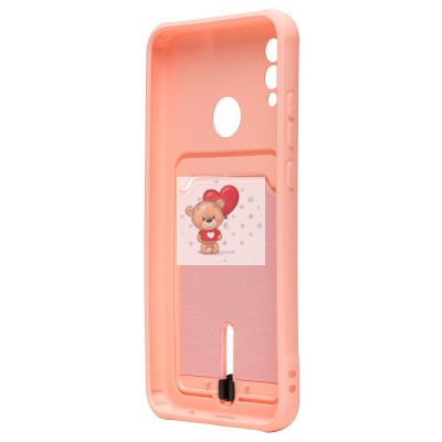 Чехол-накладка для Huawei P Smart 2019 (светло-розовый) - SC304 с картхолдером Чехол-накладка для Huawei P Smart 2019 (светло-розовый) - SC304 с картхолдером