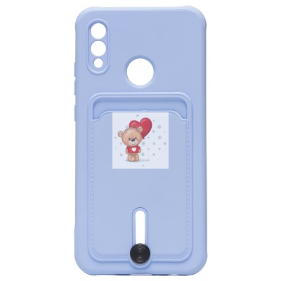 Чехол-накладка для Huawei P Smart 2019 (светло-фиолетовый) - SC304 с картхолдером Чехол-накладка для Huawei P Smart 2019 (светло-фиолетовый) - SC304 с картхолдером