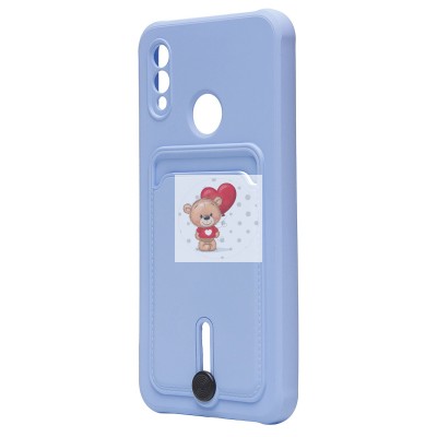 Чехол-накладка для Huawei P Smart 2019 (светло-фиолетовый) - SC304 с картхолдером