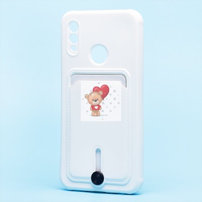 Чехол-накладка для Huawei P Smart 2019 (белый) - SC304 с картхолдером Чехол-накладка для Huawei P Smart 2019 (белый) - SC304 с картхолдером