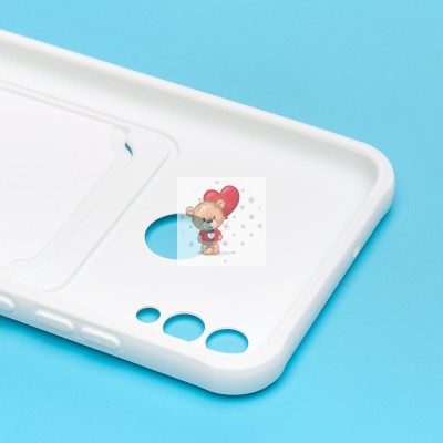 Чехол-накладка для Huawei P Smart 2019 (белый) - SC304 с картхолдером Чехол-накладка для Huawei P Smart 2019 (белый) - SC304 с картхолдером