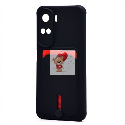 Чехол-накладка для Huawei Honor 90 lite (черный) - SC304 с картхолдером