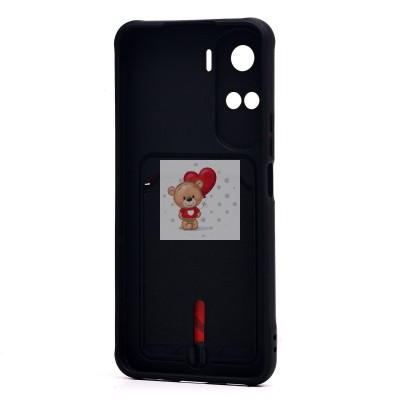 Чехол-накладка для Huawei Honor 90 lite (черный) - SC304 с картхолдером