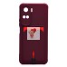 Чехол-накладка для Huawei Honor 90 lite (бордовый) - SC304 с картхолдером