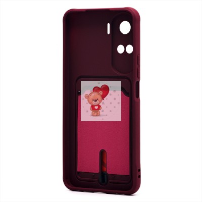 Чехол-накладка для Huawei Honor 90 lite (бордовый) - SC304 с картхолдером