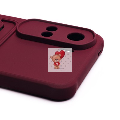 Чехол-накладка для Huawei Honor 90 lite (бордовый) - SC304 с картхолдером