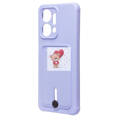 Чехол-накладка для Huawei Honor X7a (темно-фиолетовый) - SC304 с картхолдером Чехол-накладка для Huawei Honor X7a (темно-фиолетовый) - SC304 с картхолдером