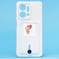 Чехол-накладка для Huawei Honor X7a (белый) - SC304 с картхолдером