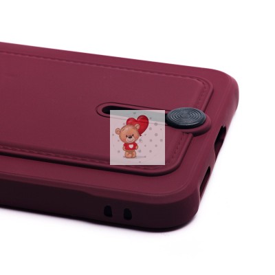 Чехол-накладка для Huawei Mate 60 Pro (бордовый) - SC304 с картхолдером