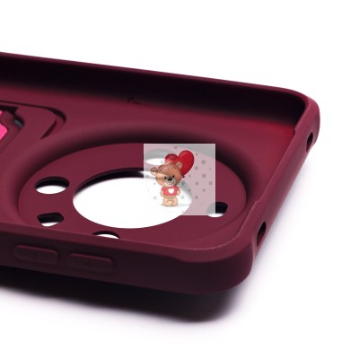 Чехол-накладка для Huawei Mate 60 Pro+ (бордовый) - SC304 с картхолдером