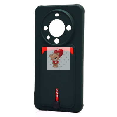 Чехол-накладка для Huawei Mate 60 Pro+ (темно-зеленый) - SC304 с картхолдером