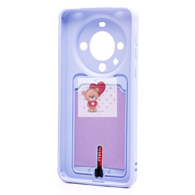 Чехол-накладка для Huawei Mate 60 Pro+ (светло-фиолетовый) - SC304 с картхолдером