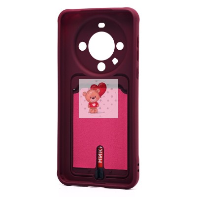 Чехол-накладка для Huawei Mate 60 (бордовый) - SC304 с картхолдером Чехол-накладка для Huawei Mate 60 (бордовый) - SC304 с картхолдером