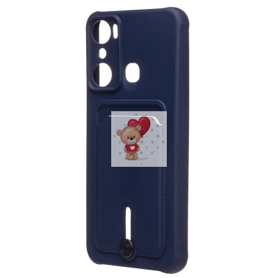 Чехол-накладка для infinix HOT 20i (темно-синий) - SC304 с картхолдером Чехол-накладка для infinix HOT 20i (темно-синий) - SC304 с картхолдером