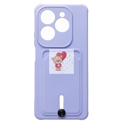 Чехол-накладка для Infinix Hot 40 Pro (светло-фиолетовый) - SC304 с картхолдером Чехол-накладка для Infinix Hot 40 Pro (светло-фиолетовый) - SC304 с картхолдером