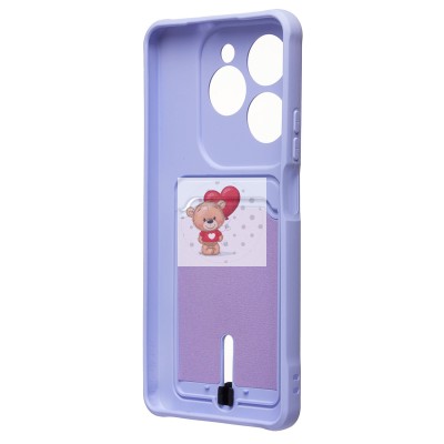 Чехол-накладка для Infinix Hot 40 Pro (светло-фиолетовый) - SC304 с картхолдером