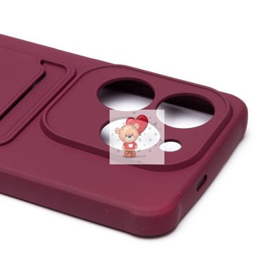 Чехол-накладка для Infinix Hot 40 (бордовый) - SC304 с картхолдером Чехол-накладка для Infinix Hot 40 (бордовый) - SC304 с картхолдером