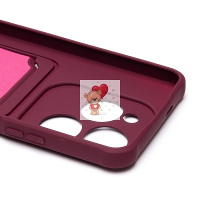 Чехол-накладка для Infinix Hot 40 (бордовый) - SC304 с картхолдером Чехол-накладка для Infinix Hot 40 (бордовый) - SC304 с картхолдером