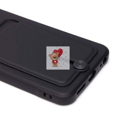 Чехол-накладка для Infinix Hot 40i (черный) - SC304 с картхолдером