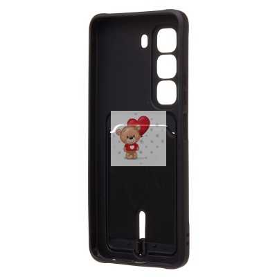 Чехол-накладка для Infinix Hot 50 4G (черный) - SC304 с картхолдером