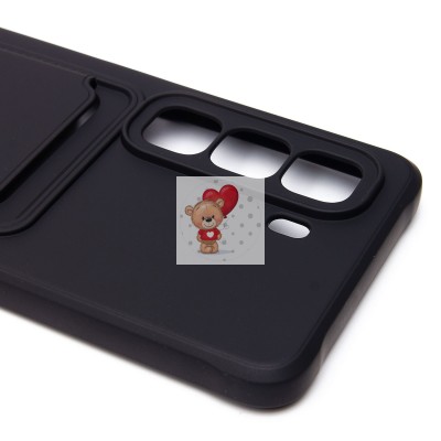 Чехол-накладка для Infinix Hot 50 4G (черный) - SC304 с картхолдером