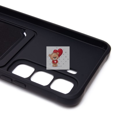 Чехол-накладка для Infinix Hot 50 4G (черный) - SC304 с картхолдером