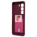 Чехол-накладка для Infinix Hot 50 4G (бордовый) - SC304 с картхолдером