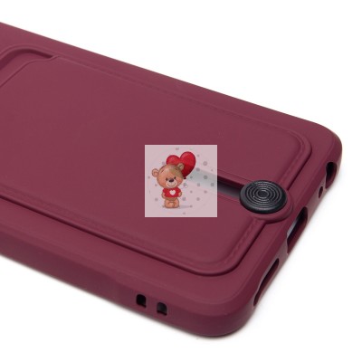 Чехол-накладка для Infinix Hot 50 4G (бордовый) - SC304 с картхолдером