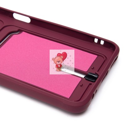 Чехол-накладка для Infinix Hot 50 4G (бордовый) - SC304 с картхолдером