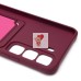 Чехол-накладка для Infinix Hot 50 4G (бордовый) - SC304 с картхолдером