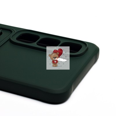 Чехол-накладка для Infinix Hot 50 4G (темно-зеленый) - SC304 с картхолдером