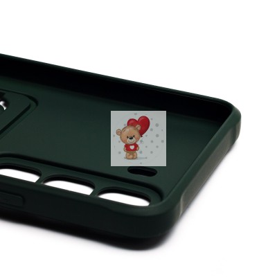 Чехол-накладка для Infinix Hot 50 4G (темно-зеленый) - SC304 с картхолдером