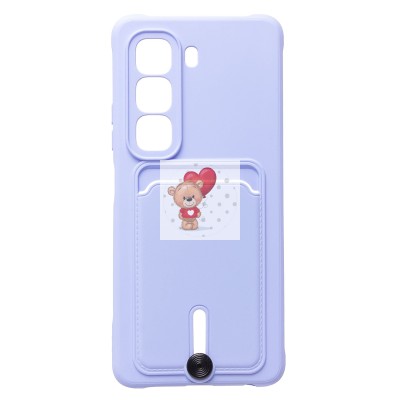 Чехол-накладка для Infinix Hot 50 4G (светло-фиолетовый) - SC304 с картхолдером Чехол-накладка для Infinix Hot 50 4G (светло-фиолетовый) - SC304 с картхолдером