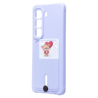 Чехол-накладка для Infinix Hot 50 4G (светло-фиолетовый) - SC304 с картхолдером