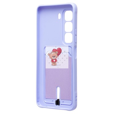 Чехол-накладка для Infinix Hot 50 4G (светло-фиолетовый) - SC304 с картхолдером