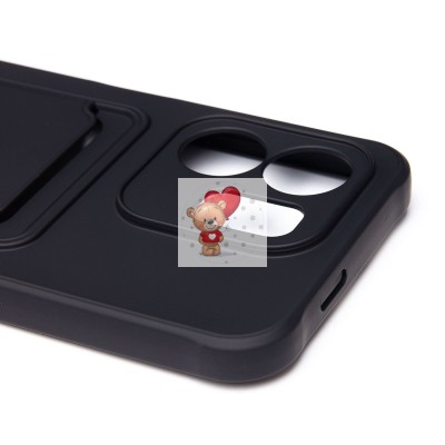 Чехол-накладка для Infinix Hot 50i (черный) - SC304 с картхолдером