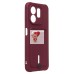 Чехол-накладка для Infinix Hot 50i (бордовый) - SC304 с картхолдером