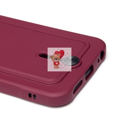 Чехол-накладка для Infinix Hot 50i (бордовый) - SC304 с картхолдером