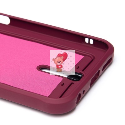 Чехол-накладка для Infinix Hot 50i (бордовый) - SC304 с картхолдером