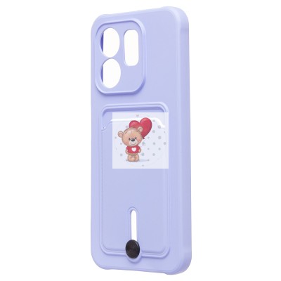 Чехол-накладка для Infinix Hot 50i (светло-фиолетовый) - SC304 с картхолдером