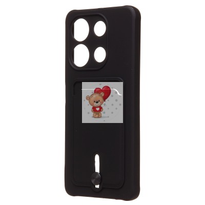 Чехол-накладка для Infinix Note 30 4G (черный) - SC304 с картхолдером Чехол-накладка для Infinix Note 30 4G (черный) - SC304 с картхолдером